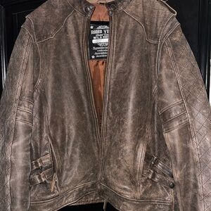 Rodeo Vegas Limited Edition Leather Motorcycle Jacket XL